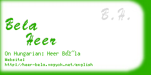 bela heer business card